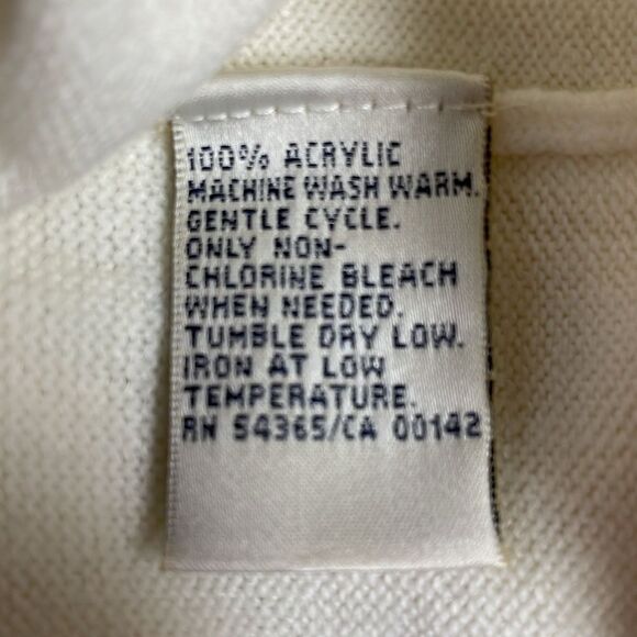 ALLISON DALEY Ladies White Long Sleeve Crew Neck Sweater SZ Petite Petite Large - Picture 7 of 8